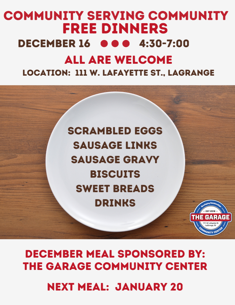 Community Serving Community Free Dinner